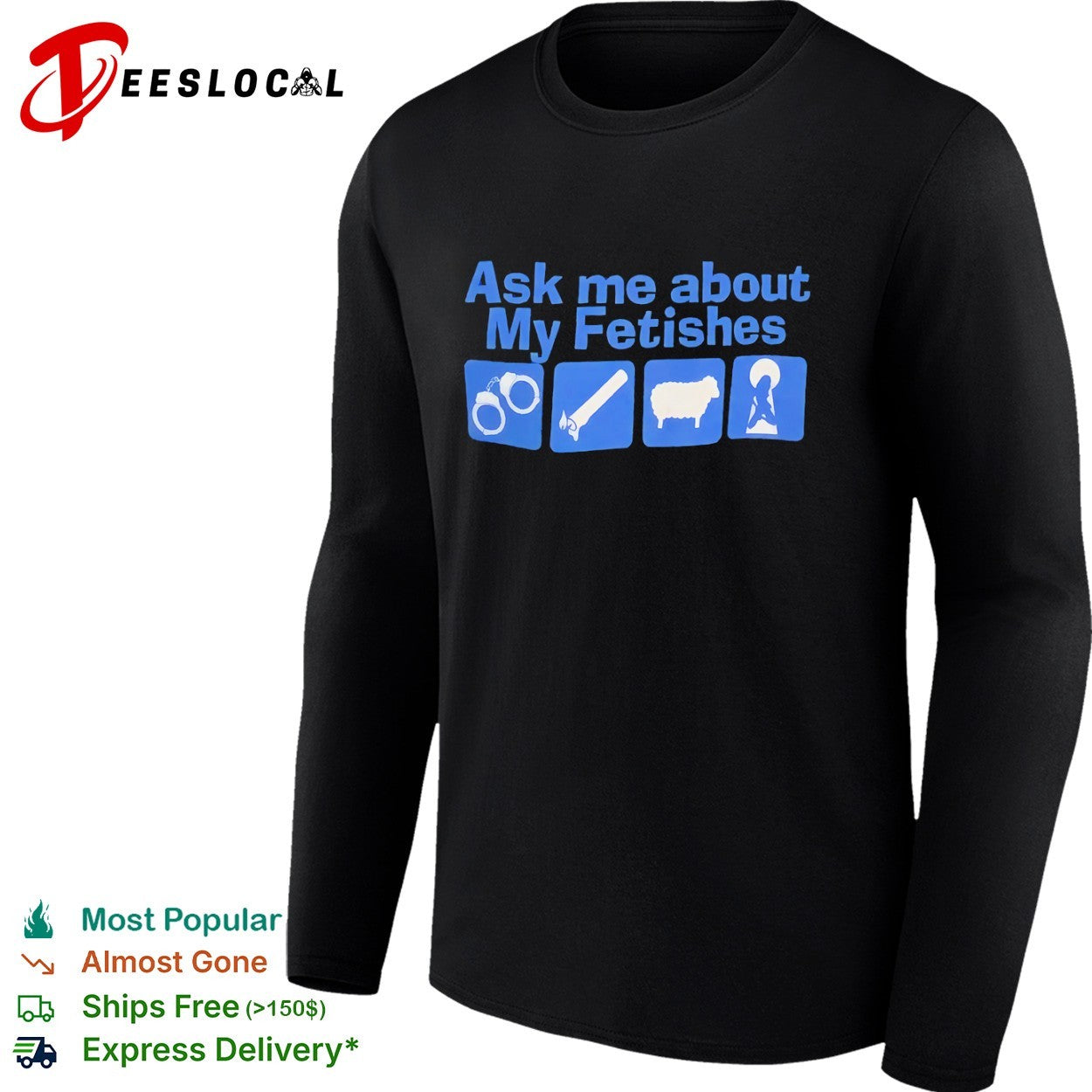 Ask me about My Fetishes handcuffs candle sheep voyeur icon shirt