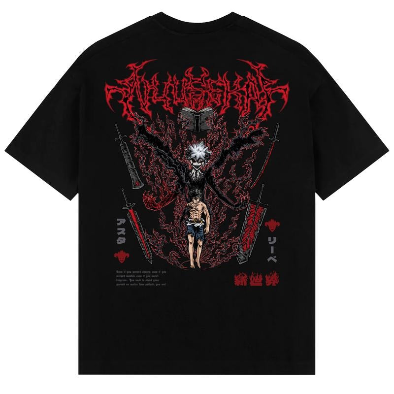 Asta x Liebe Black Clover Oversized T-Shirt, Anime Graphic Tee, Anime Shirt Hoodie Sweatshirt | PrintMintTees.com