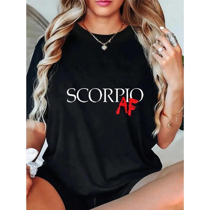 Astrology - themed and Sassy T - Shirt: Flaunt Your Scorpio Pride with the "Scorpio AF" Design