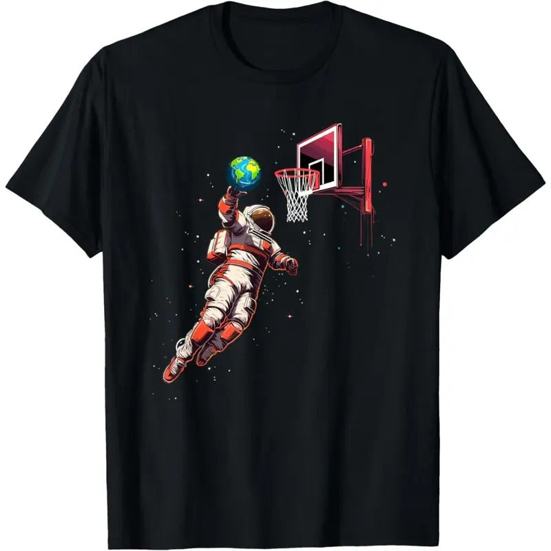 Astronaut Basketball Outer Space Gifts Men Kids Women Space T-Shirt made in usa Hoodie Sweatshirt | PrintMintTees.com