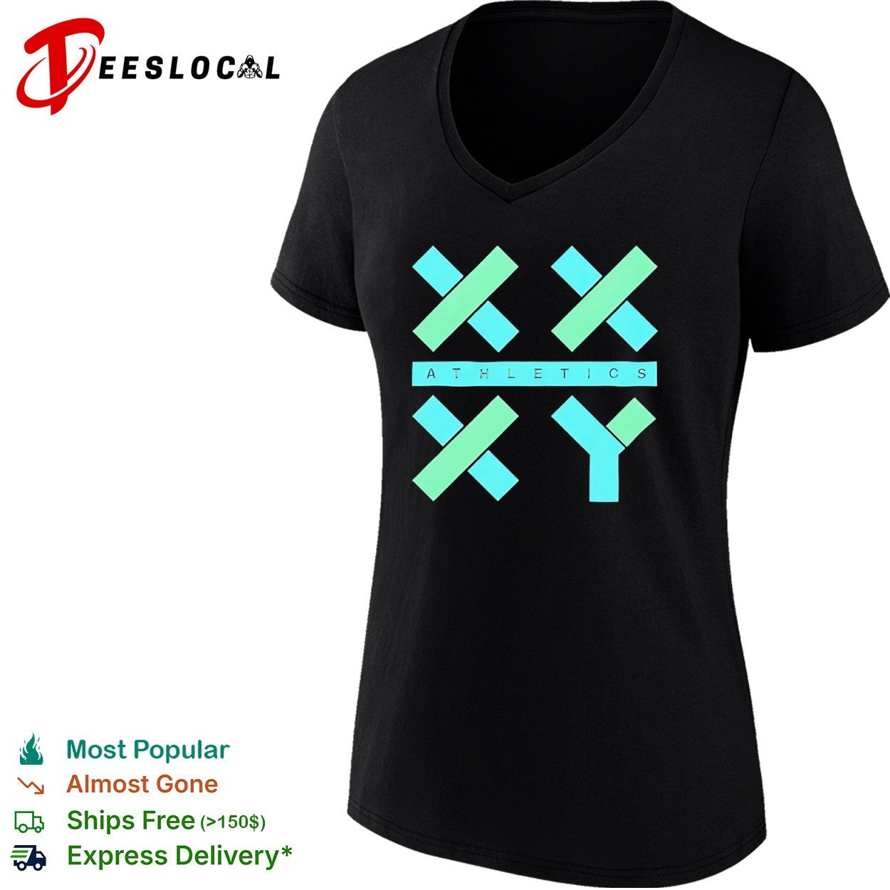 Athletics geometric shapes X Y shirt