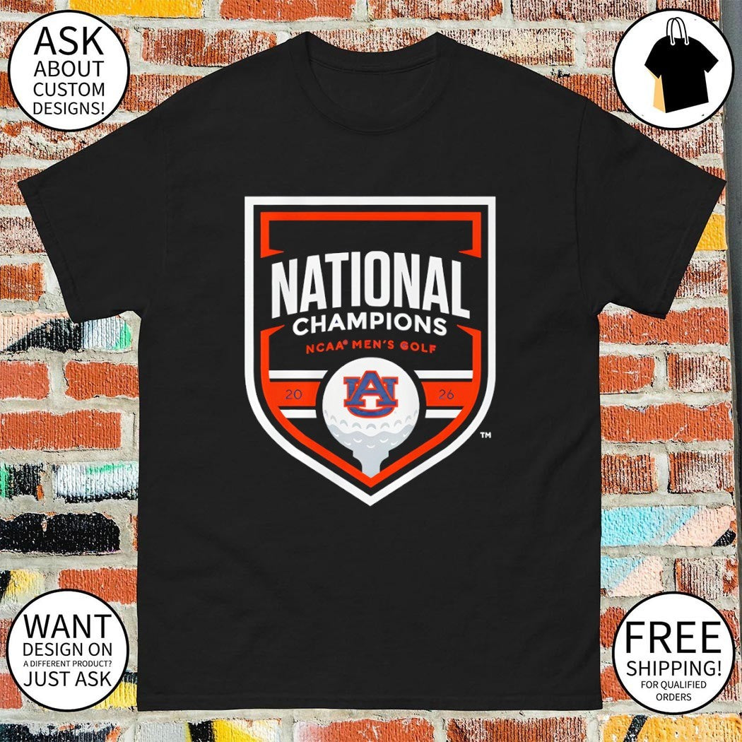 Auburn Tigers NCAA Men’s Golf 2026 National Champions logo shirt