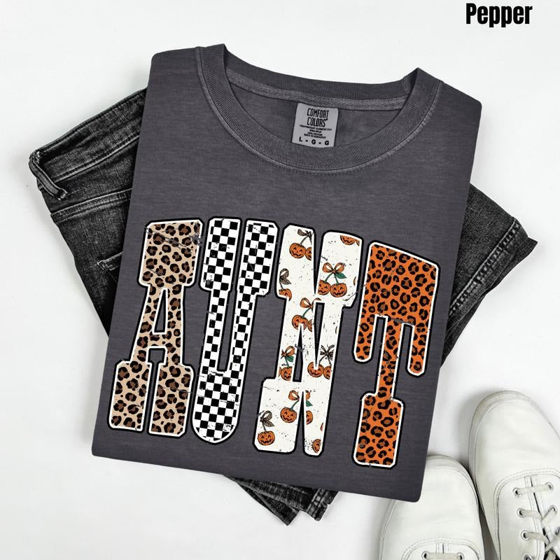 Aunt Pumpkin Pattern Comfort Colors 'NLB' Shirt Hoodie Sweatshirt