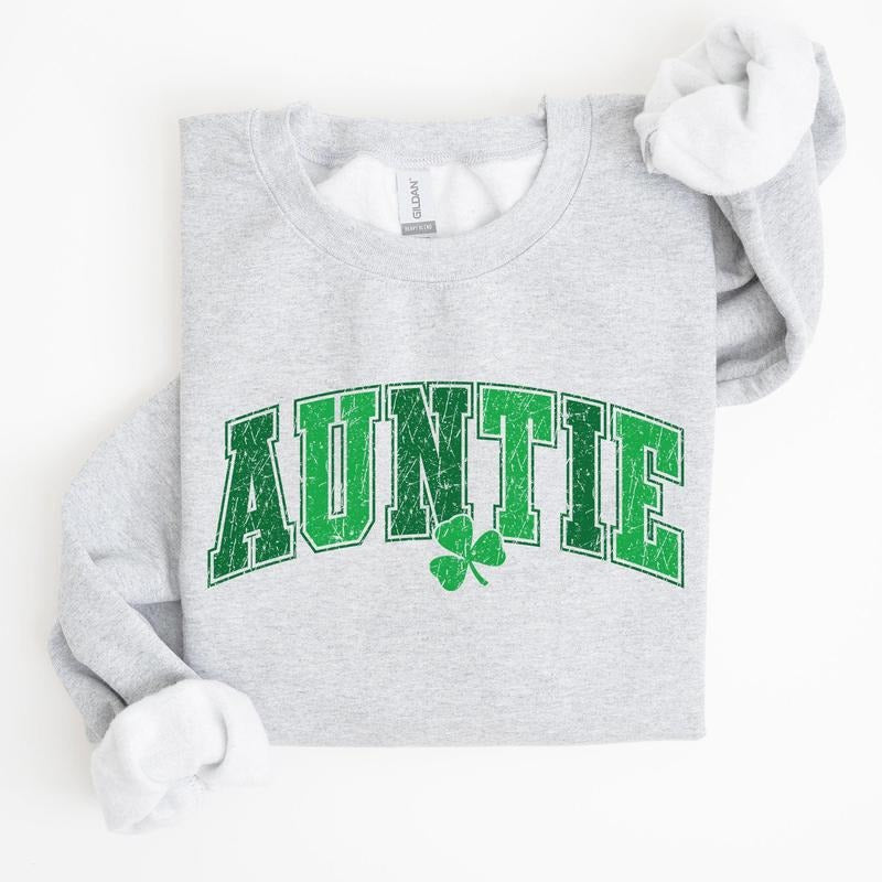 Auntie, St Patrick's Day, Shamrock Sweatshirt Shirt Hoodie | PrintMintTees.com