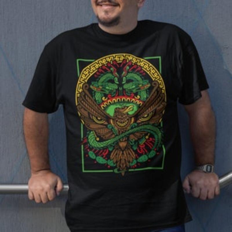 Authentic Mexican Eagle T-Shirt | Men's Mexican Pride Apparel | Artisan Gift for Him .made in usa Hoodie Sweatshirt