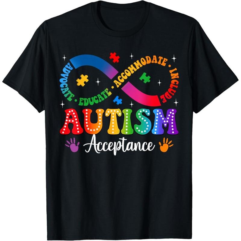 Autism Awareness Acceptance Shirt Infinity Symbol Men Women T-Shirt Hoodie Sweatshirt | PrintMintTees.com