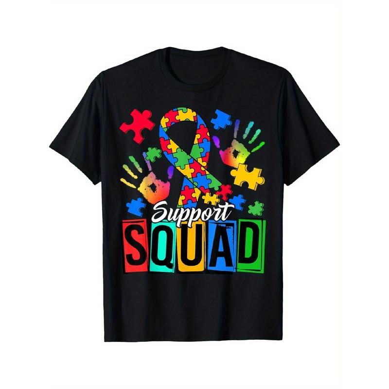 Autism Awareness Autism Support Squad Family T-Shirt Hoodie Sweatshirt | PrintMintTees.com