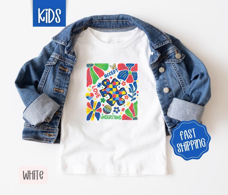 Autism Awareness Kids Shirt - Children's Tshirt - Cute Youth Tee Gildan Hoodie, Sweatshirt | PrintMintTees.com