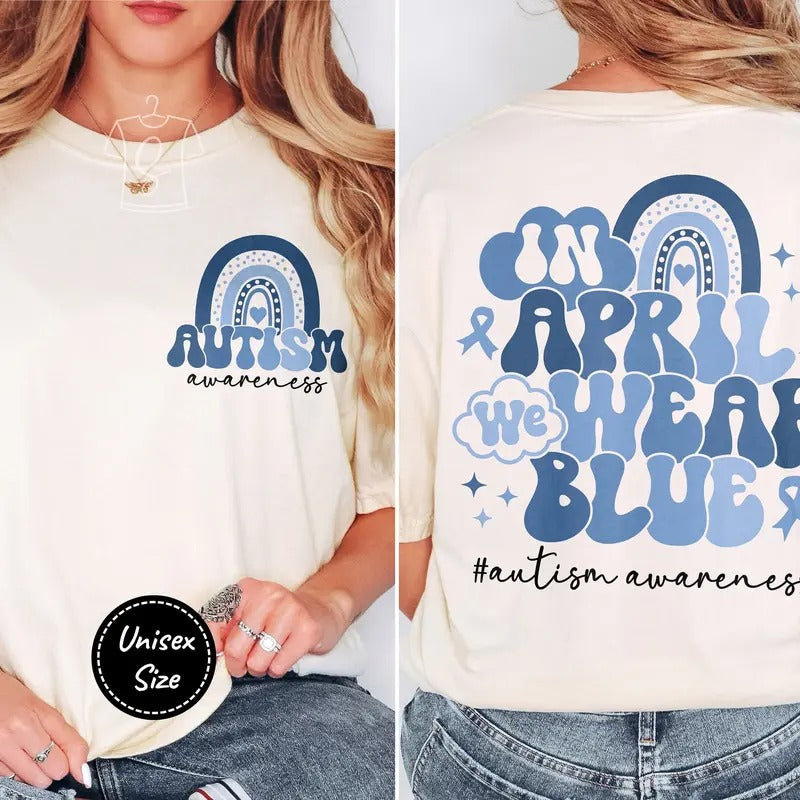 Autism Awareness Shirt, In April We Wear Blue, Occupational Therapy Tee, Special Education Gift Hoodie Sweatshirt