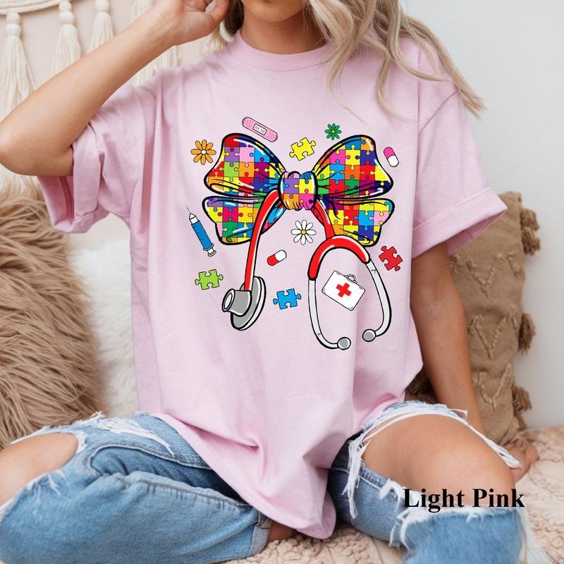 Autism Nurse Coquette Shirt, Autism Doctor Shirt, Autism Awareness Gift, Nurse Autism Gift, Pediatric Nurse, Healthcare...