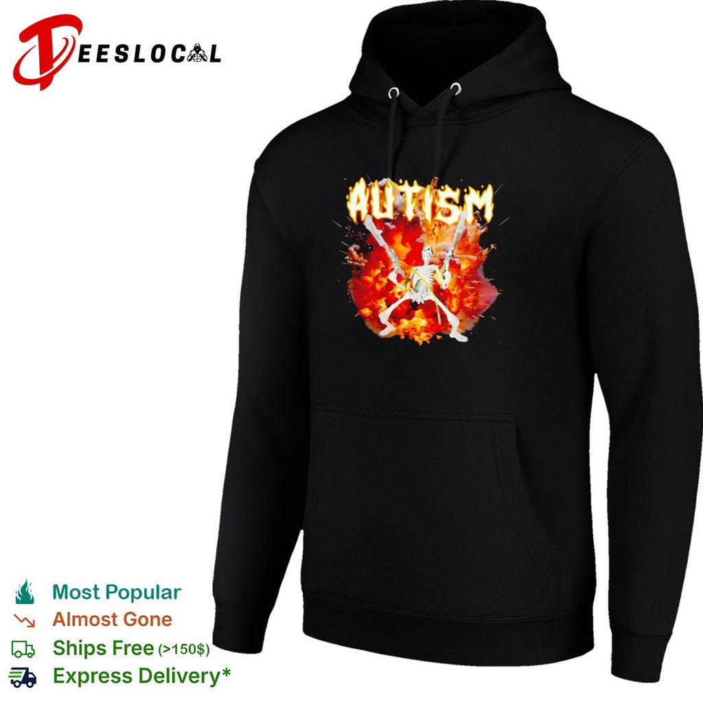 Autism Skeleton With Guns shirt