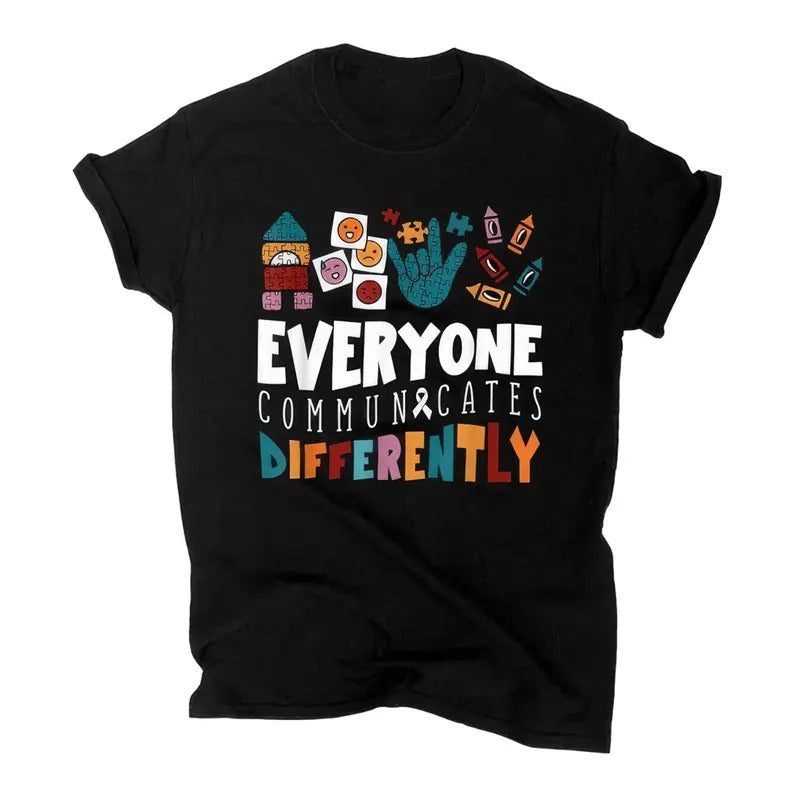 Autism T-Shirt Collection Embracing Individual Communication Styles Hoodie Sweatshirt | PrintMintTees.com