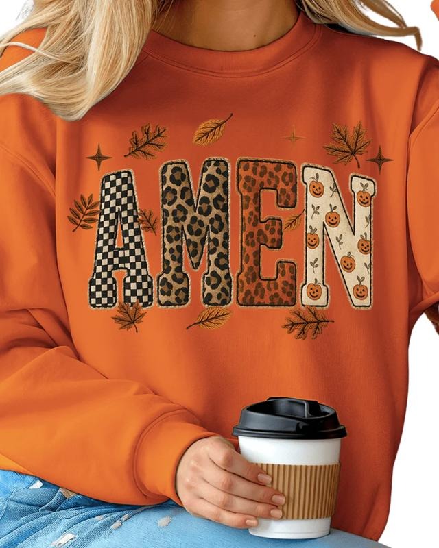 Autumn Amen Unisex NuBlend Crew Sweatshirt Shirt Hoodie | PrintMintTees.com