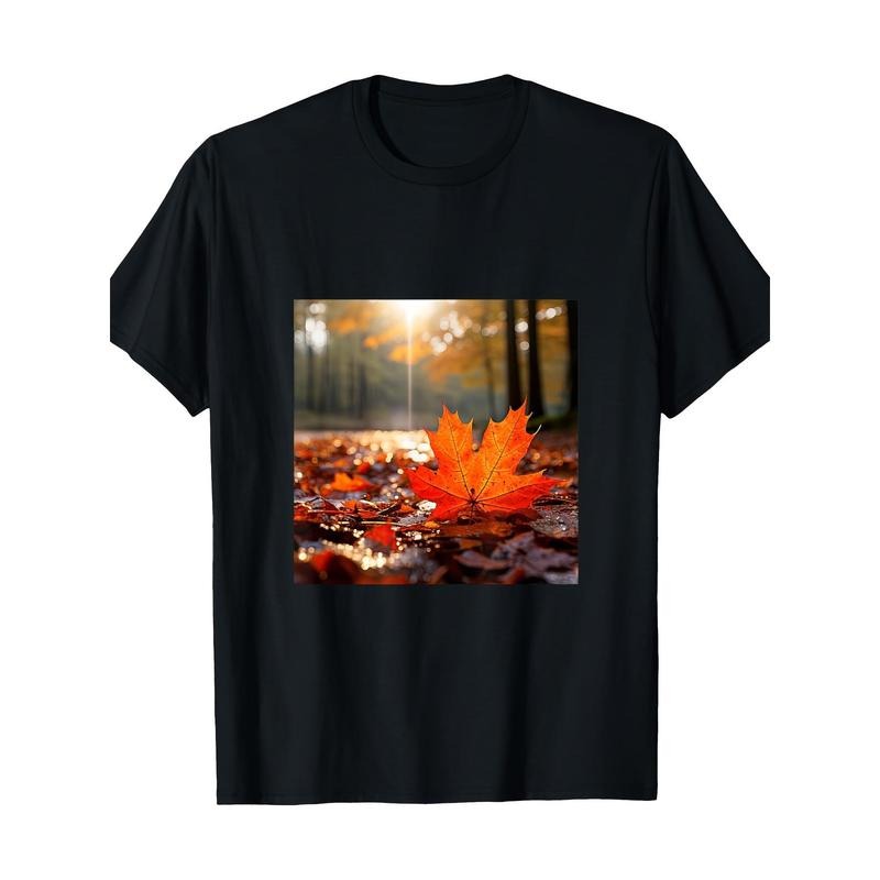 Autumn Leaf T-shirt -100% cotton Made in USA Hoodie Sweatshirt | PrintMintTees.com