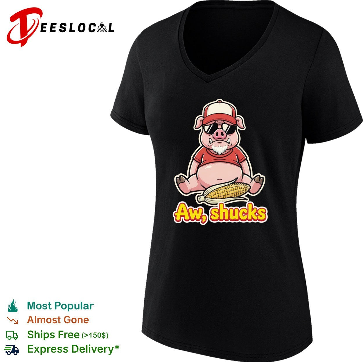 Aw shucks Pig Corn Farm Animal shirt