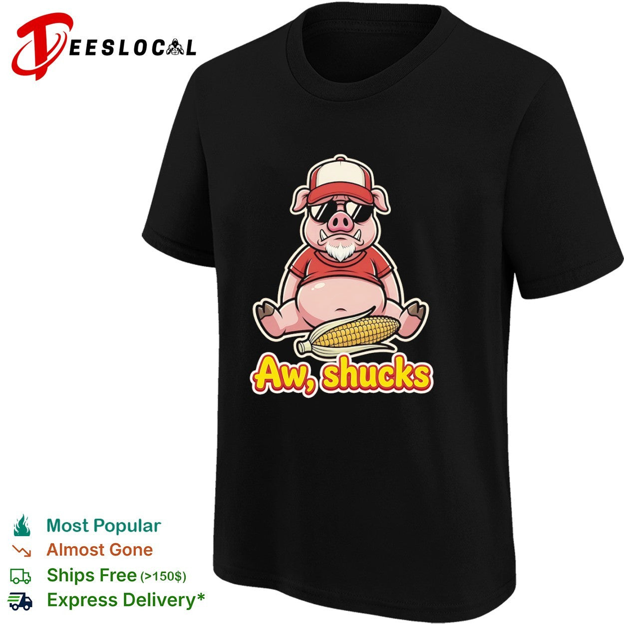 Aw shucks Pig Corn Farm Animal shirt