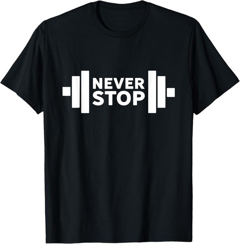 Awesome Weight Lifting Never Stop Gym T-Shirt Hoodie Sweatshirt | PrintMintTees.com