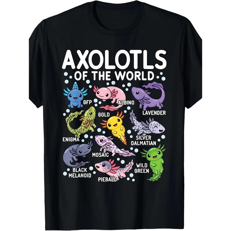 Axolotls Of The World Cute Kawaii Axolotl T-Shirt Made in USA Hoodie Sweatshirt | PrintMintTees.com