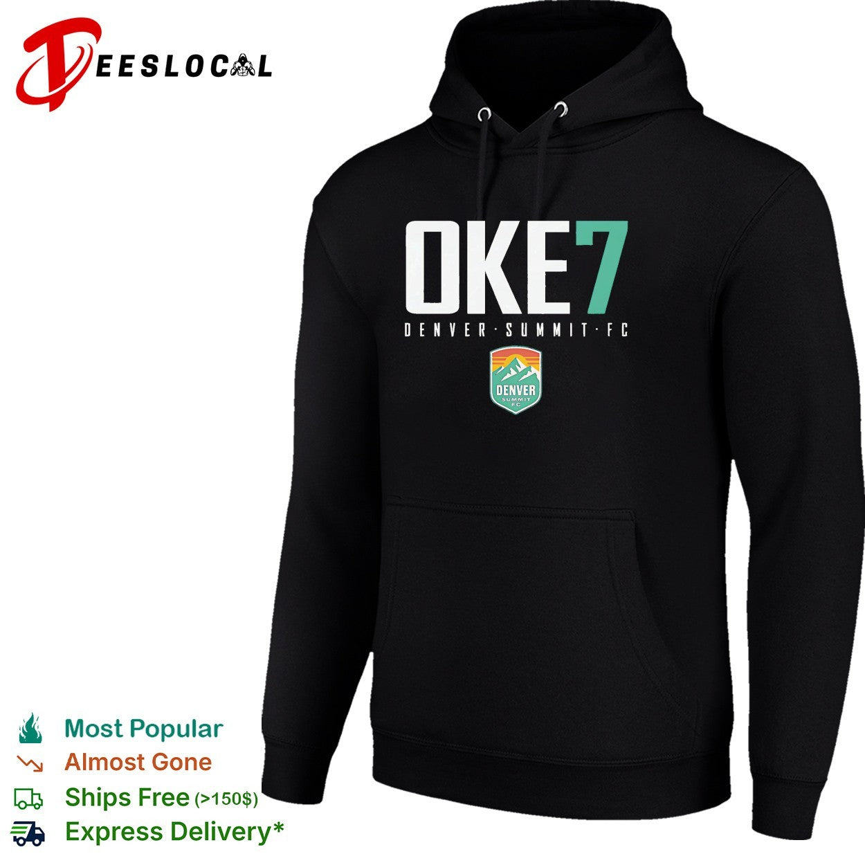 Ayo Oke 7 Denver Summit FC professional women’s soccer team shirt