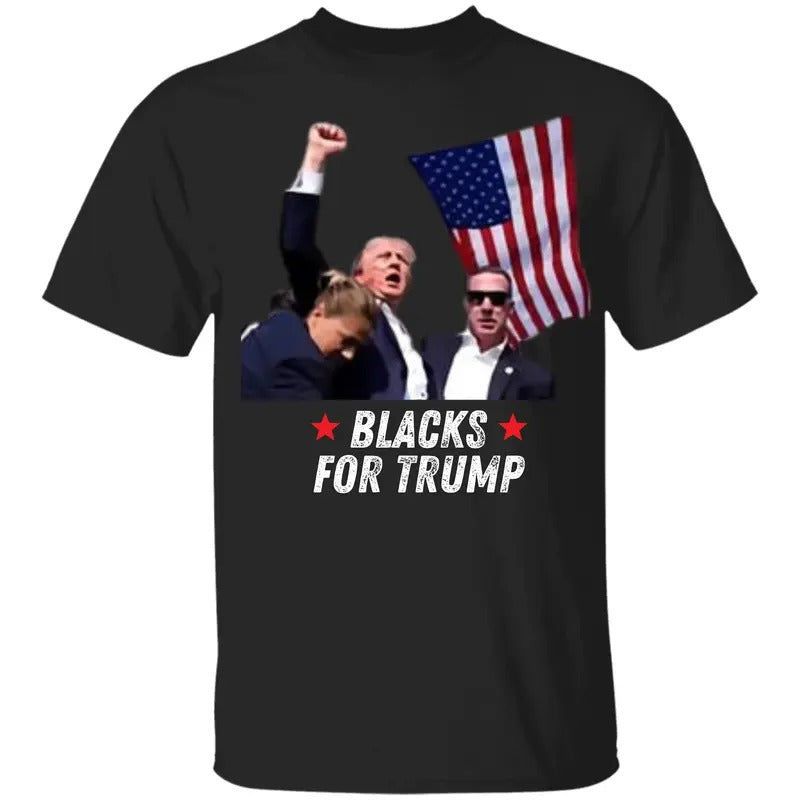 BBlacks Trummp Praying Presiident Trummp Shirt Bloodied Trummp Fist Pumps Trummp Shirts 2024 Front Sided Printed Classic Cotton All Sizes All Colors T-Shirts, Hoodie, Sweatshirt