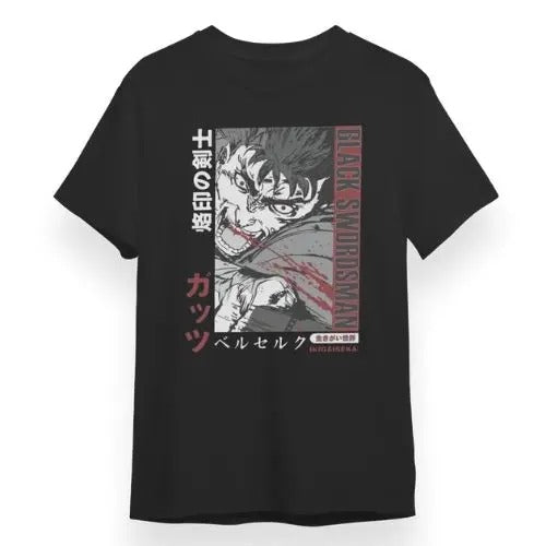 BERSERK GUTS ATTACK VINTAGE OVERSIZE T-SHIRT, MEN SHORTSLEEVE T-SHIRT, ANIME UNISEX T-SHIRT Menswear Top Hoodie Sweatshirt