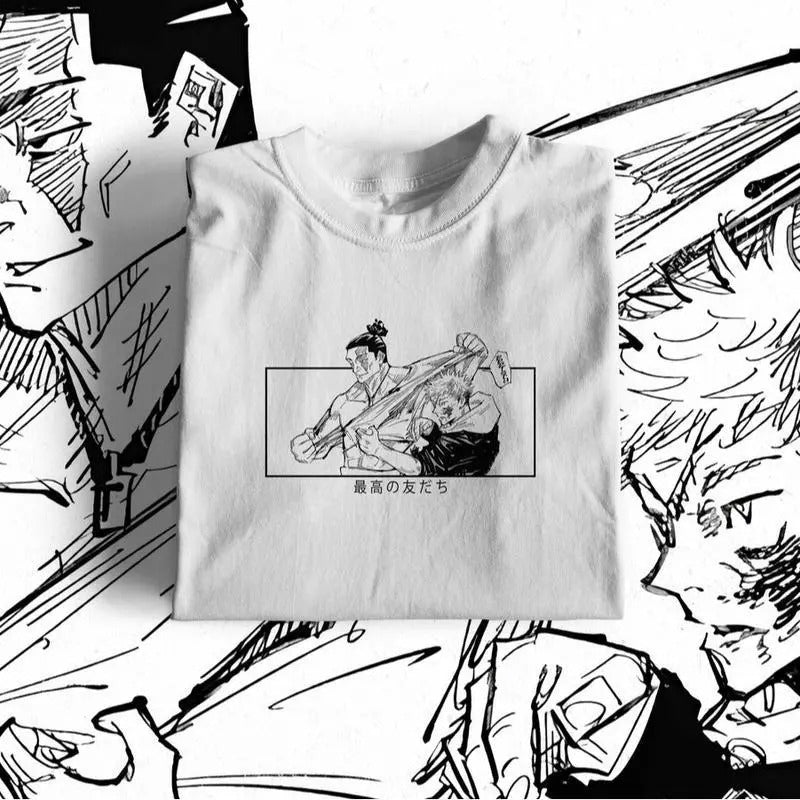 BESTO FRIENDO T-Shirt Yuji Itadori & Aoi Todo Anime JJk Gift For Fan Lover Hoodie Sweatshirt | PrintMintTees.com