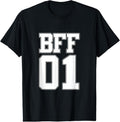 BFF 01 Best Friends Matching Bestie Friendship Day Shirt T-Shirt Cotton Menswear