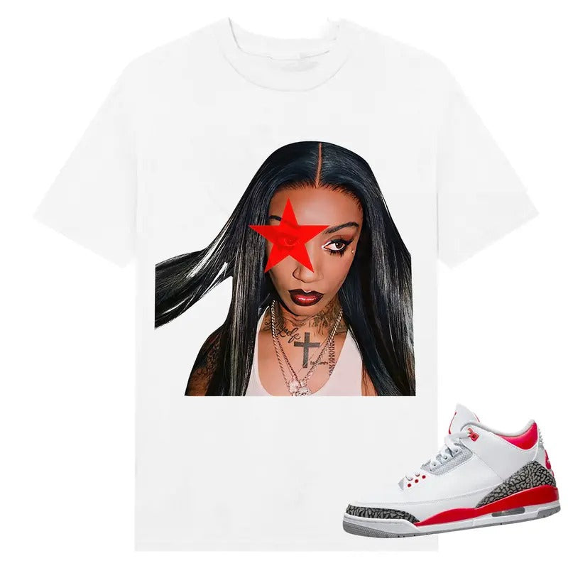 BIG FACE BKTHERULA, Shirt to match Fire Red 3s Black, Shirt to matching Sneaker Hoodie Sweatshirt | PrintMintTees.com