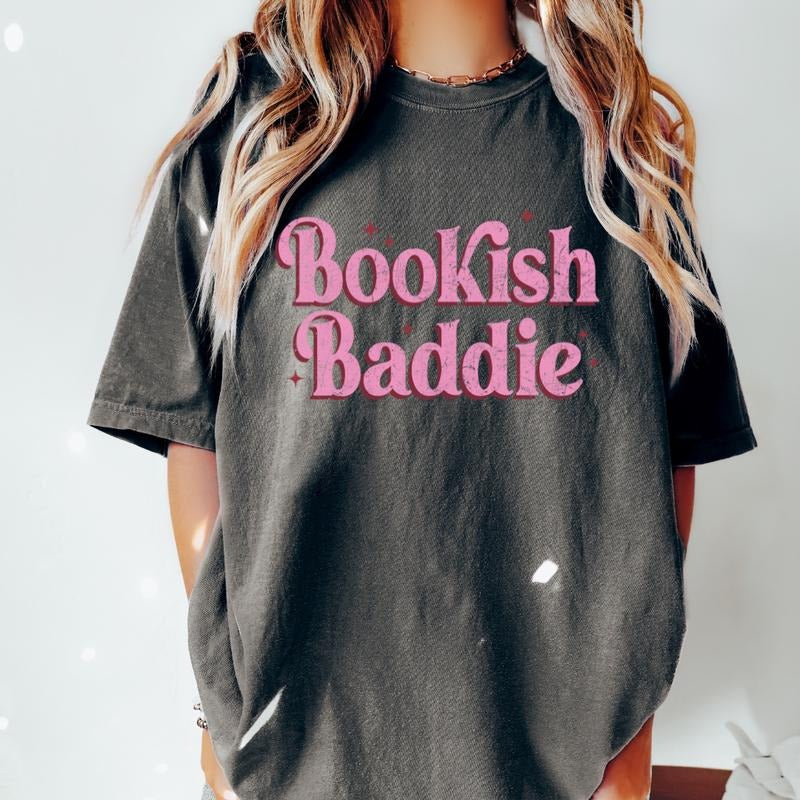 BOOKISH BADDIE SHIRT (COMFORT COLORS T-SHIRT, CAUSAL SHIRT UNISEX, FALL CLOTHING, GRAPHIC APPAREL) Cotton Fabric Hoodie...
