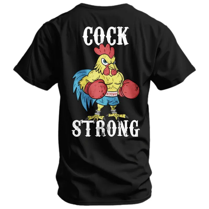 BOXING CHICKEN C*CK STRONG MEN'S T-SHIRT Hoodie, Sweatshirt | PrintMintTees.com