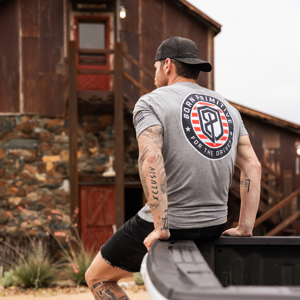 For The Driven Patriot Tee (Heather Grey)