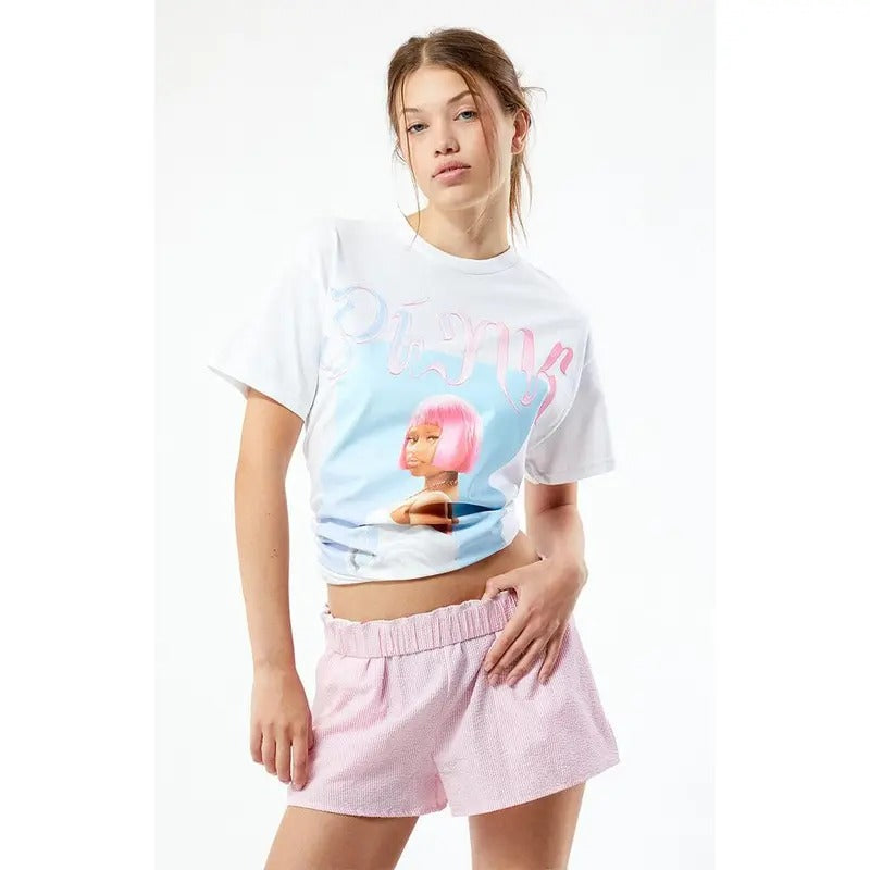 BRAVADO Women's Nicki Minaj Oversized T-Shirt Hoodie Sweatshirt | PrintMintTees.com
