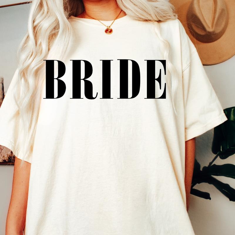 BRIDAL  PARTY ONXY SHIRT (COMFORT COLORS T-SHIRT, CASUAL SHIRT UNISEX, BRIDE T-SHIRT) Comfortable Fit Top Womenswear...