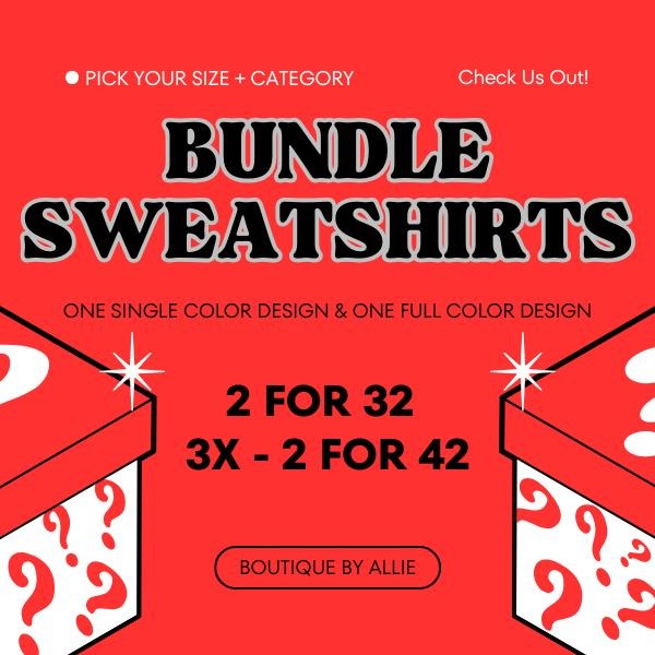 BUNDLE SWEATSHIRTS BUNDLE GILDAN - 2 FOR 32 & 3X - 2 FOR 42