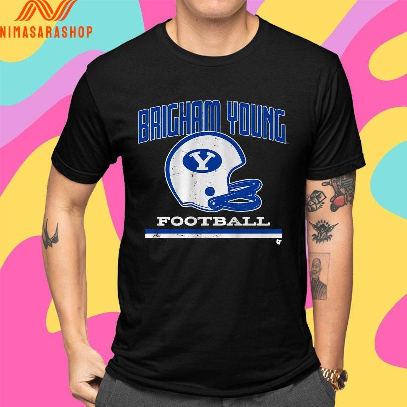 BYU Cougars Football Brigham Young Vintage Helmet Shirts