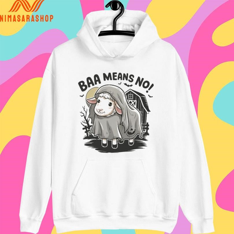 Baa Means No Cute Sheep In A Ghost Costume Shirts