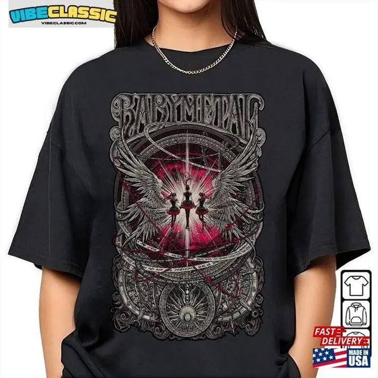 Babymetal Us Tour 2023 Shirt The Babyklok 3 Tee Music Unisex Gifts Fan T-Sh... Hoodie Sweatshirt | PrintMintTees.com