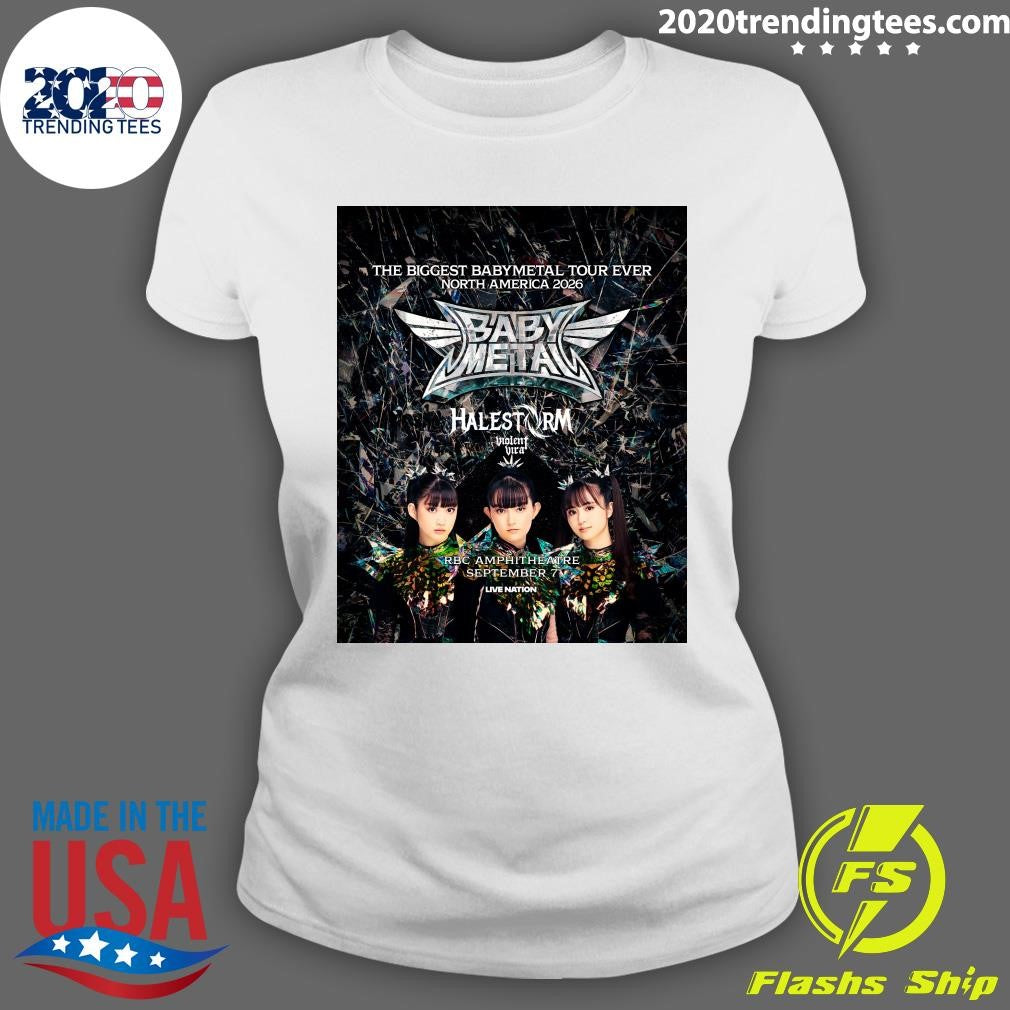 Babymetal World Tour 2026 With Halestorm & Violent Vira At Rbc Amphitheatre On September 7 Shirt
