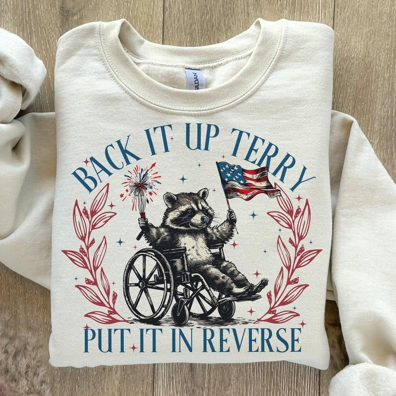 Back It Up Terry Shirt, America , Retro 4th of July Shirt, USA  T-shirt and sweater Hoodie Sweatshirt | PrintMintTees.com