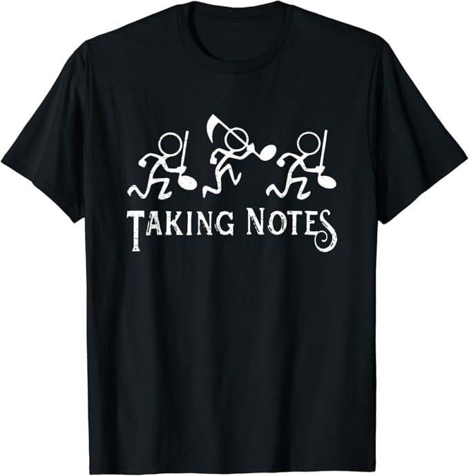 Back To School Shirts, Funny Teacher T-Shirt, Vintage Musical Taking Notes Music Lovers Teachers Funny T-Shirt Cotton...