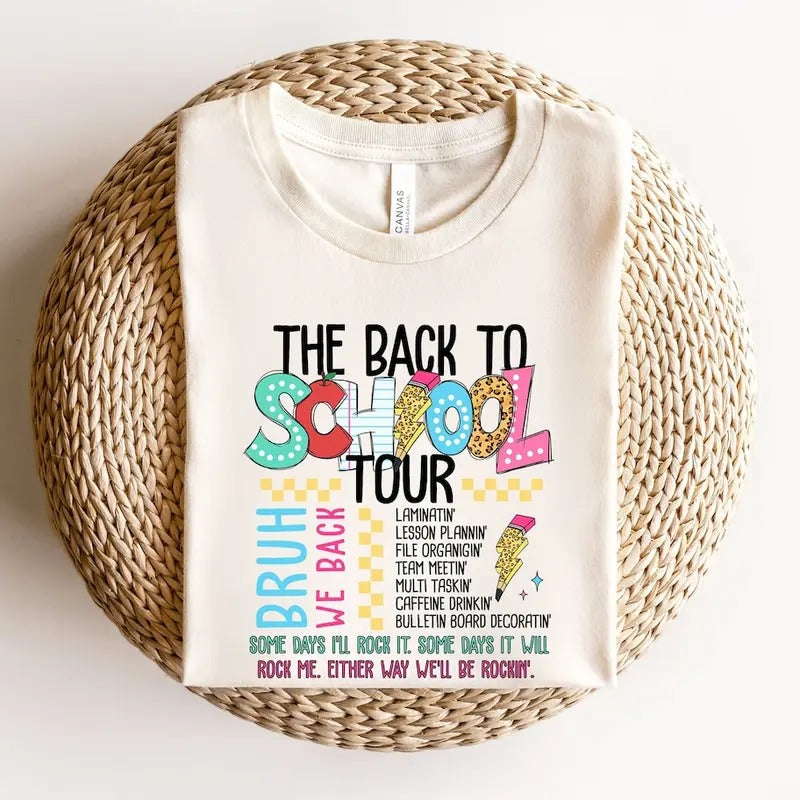 Back to School Teacher Tour Shirt, Teacher Tour Tee, Concert Tour Teacher Back to School Shirt Hoodie Sweatshirt