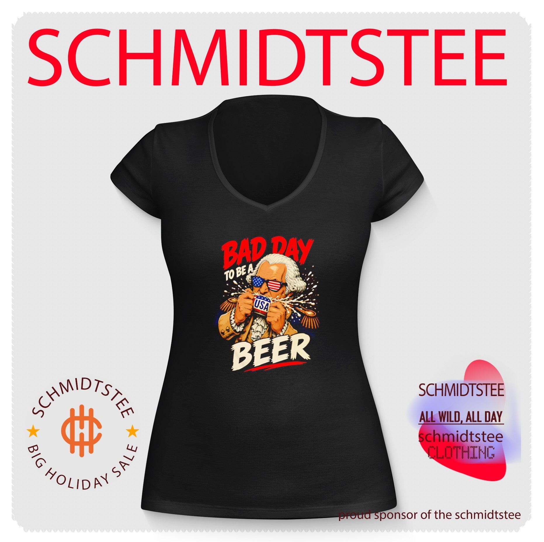 Bad Day To Be A Beer George Washington Patriotic shirt
