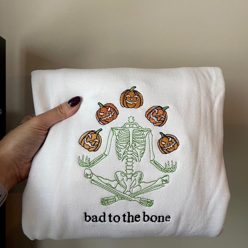 Bad to the Bone Skeleton Sweatshirt Shirt Hoodie | PrintMintTees.com