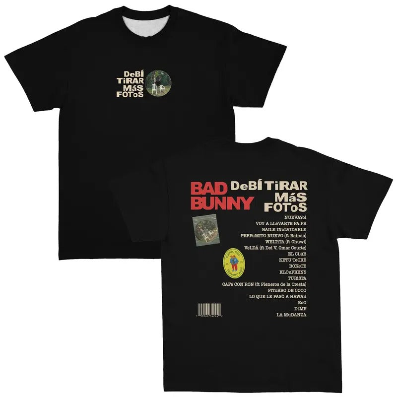 BadBunny DTMF Shirt Debi Tirar Mas Fotos Album Merch Vintage Rapper Graphic Tee Hip Hop Men Women Hoodie Sweatshirt