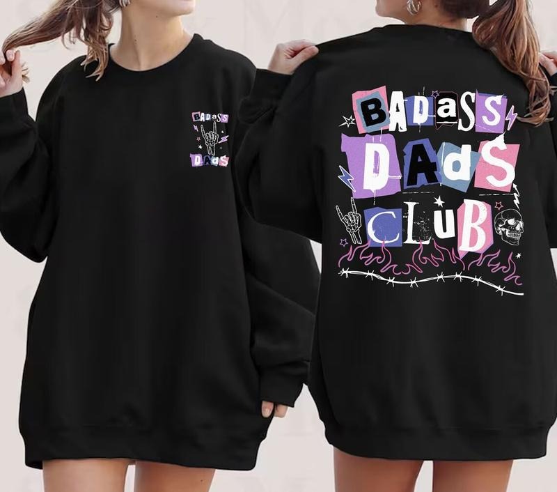 Badass Dads Club Shirt, Fatherhood Shirt, Skeleton Dad Shirt, Fathers Day Shirt Hoodie Sweatshirt | PrintMintTees.com