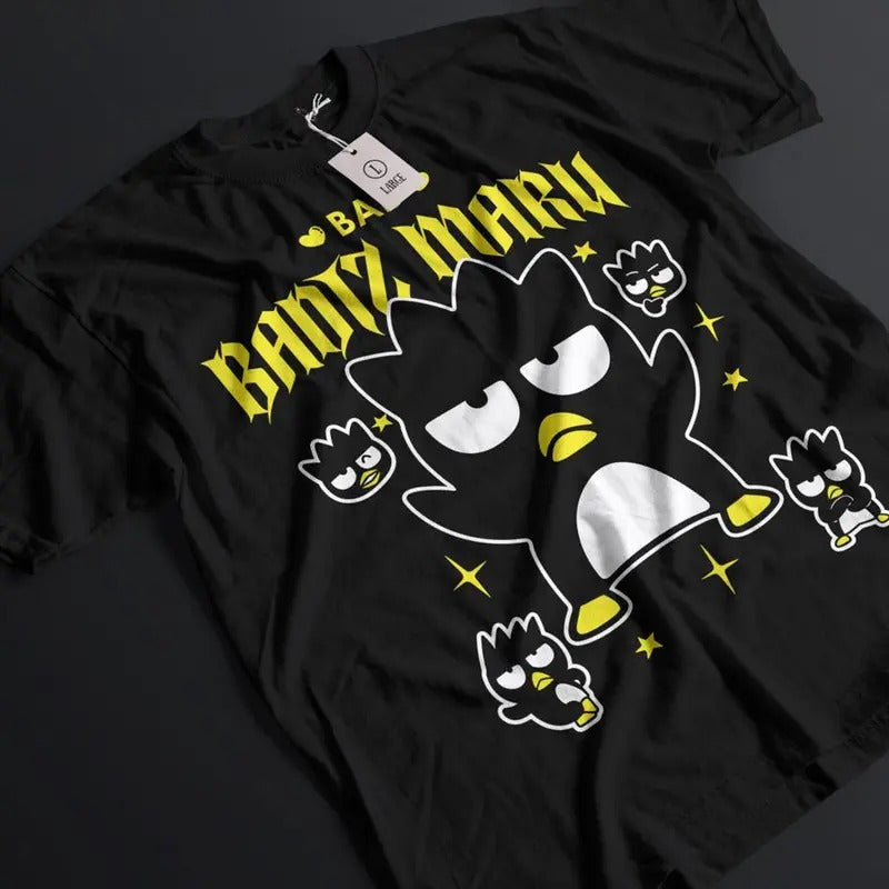 Badtzu Maru Unisex Tee, Anime Shirt, Cute Anime Shirt, Manga Lover Shirt, Anime Graphic Tee Classic Cotton Hoodie Sweatshirt