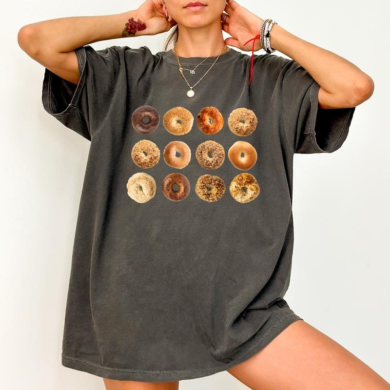 Bagel Shirt, Funny Everything Bagel Graphic T-shirt, 12 Bagels Unhinged Shirt, Cute Bagel Tee, Bagel Lover Gift, Foodie...