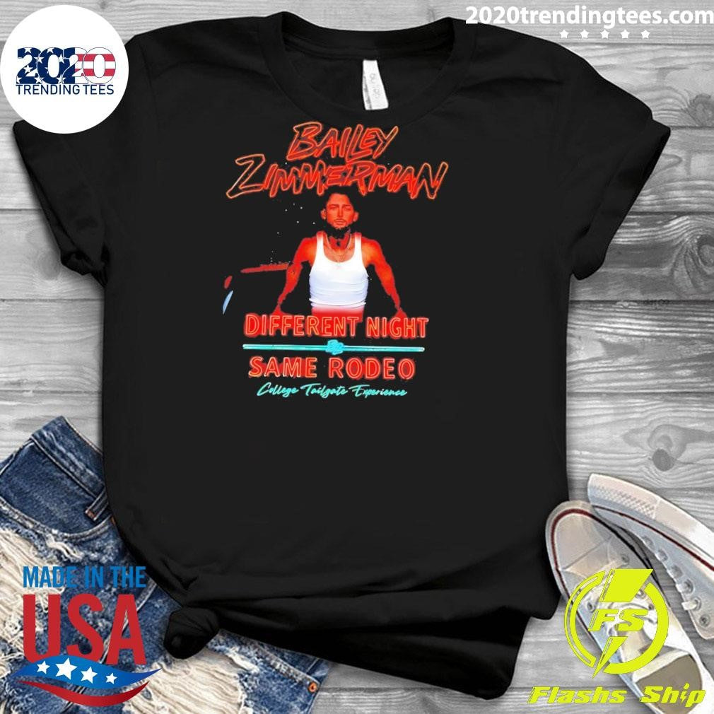 Bailey Zimmerman Different Night Same Rodeo Tour Shirt