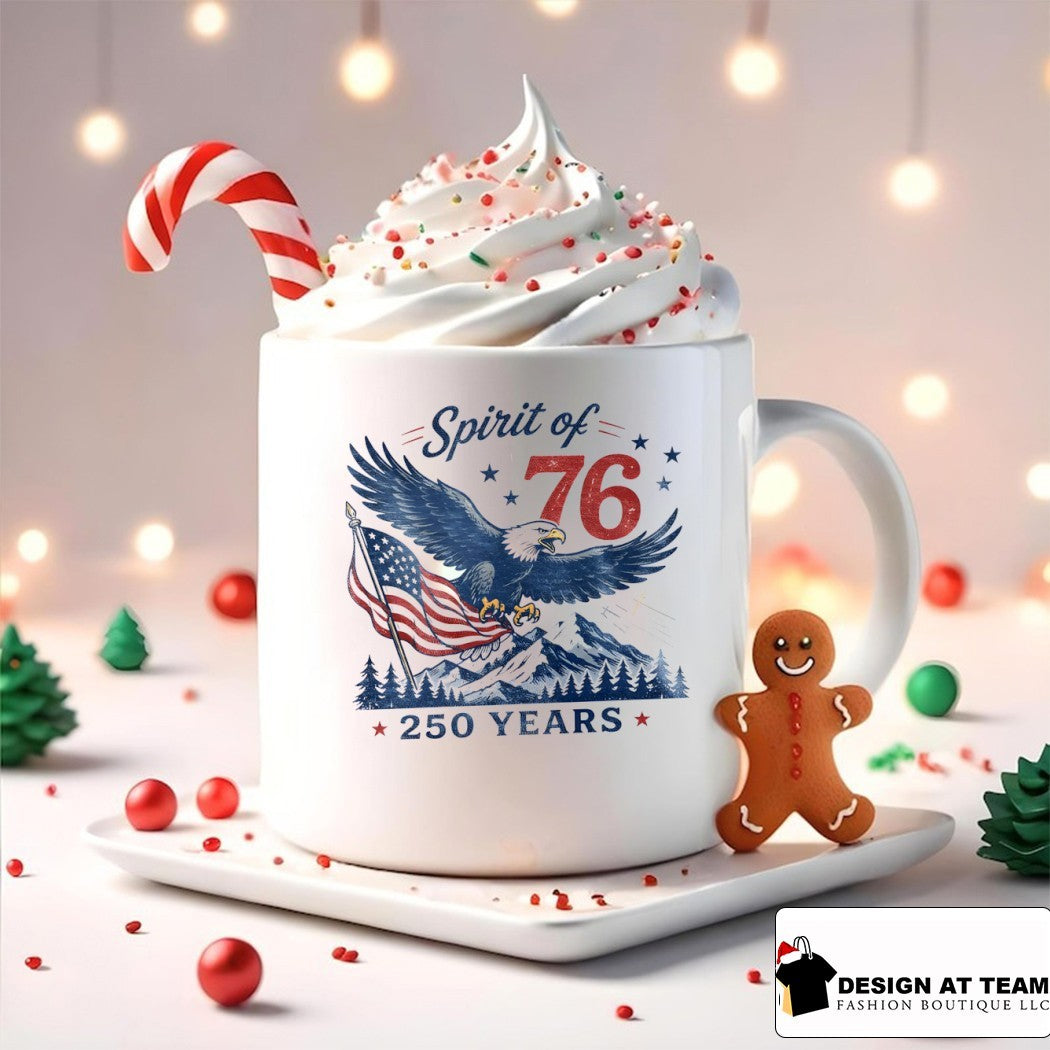 Bald Eagle American flag Landscape Spirit of 76 250 Years 4th of July shirt