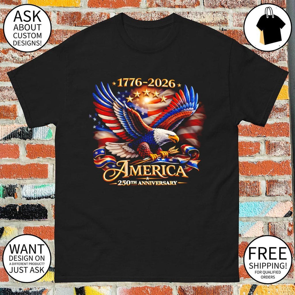 Bald eagle American flag 1776 2026 America 250th anniversary shirt